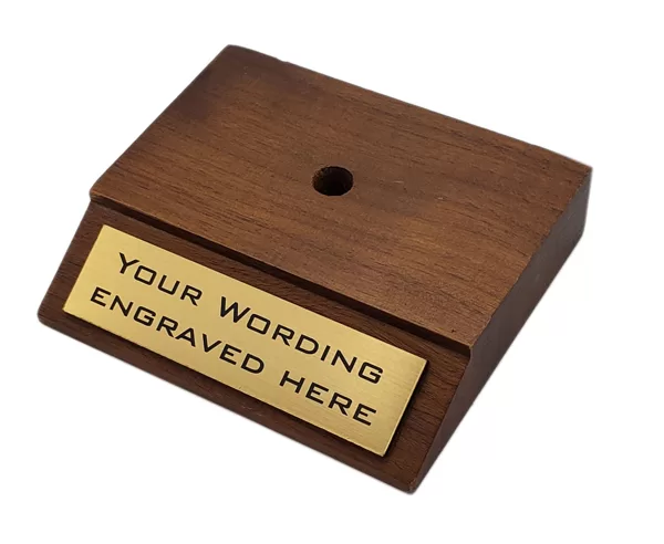Sample on a wood base 