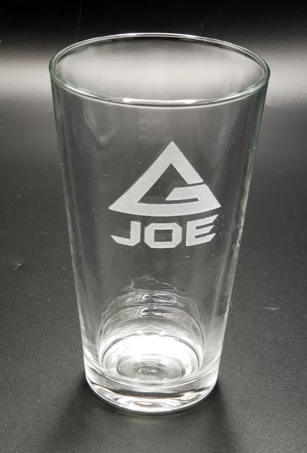 Logo and name etch